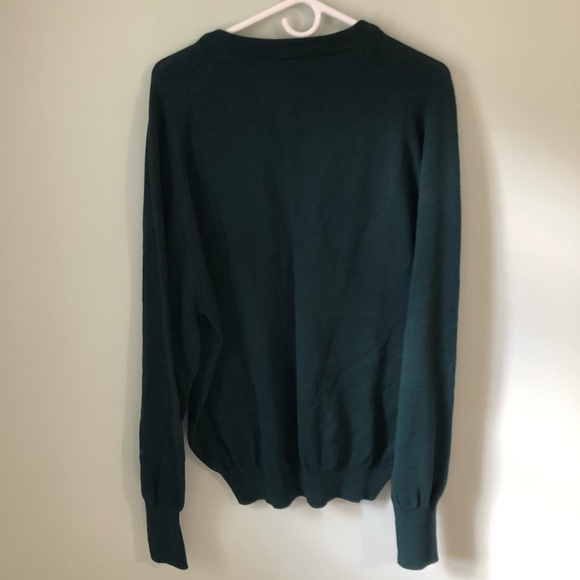 Glen Gate Green V-Neck Sweater Men Lg Made in USA - Picture 2 of 7